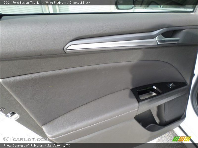 White Platinum / Charcoal Black 2014 Ford Fusion Titanium