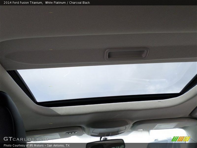 White Platinum / Charcoal Black 2014 Ford Fusion Titanium