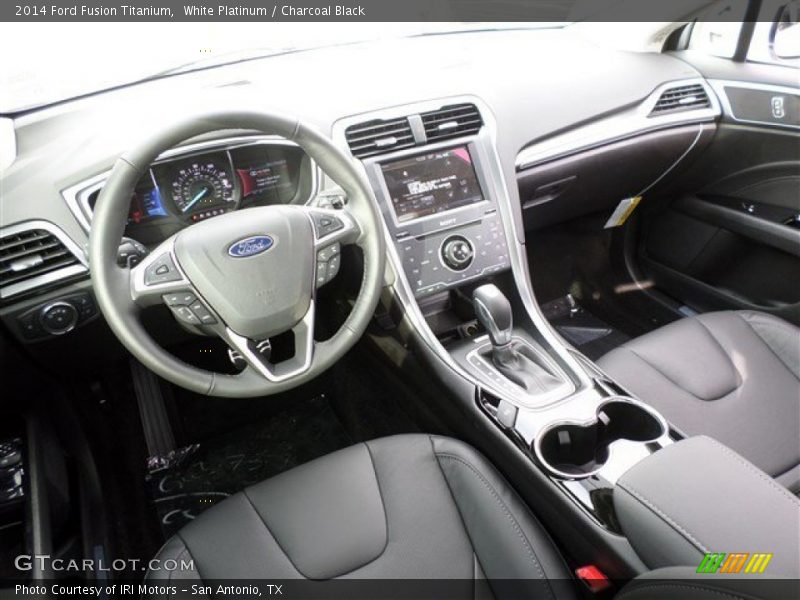 White Platinum / Charcoal Black 2014 Ford Fusion Titanium