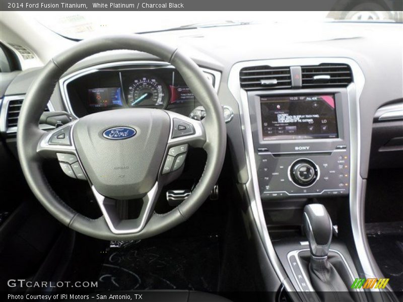 White Platinum / Charcoal Black 2014 Ford Fusion Titanium
