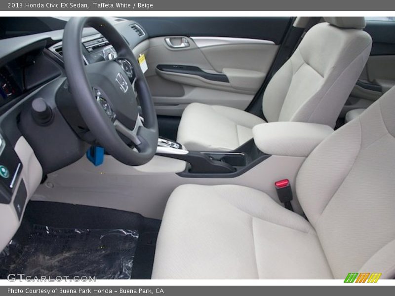 Taffeta White / Beige 2013 Honda Civic EX Sedan