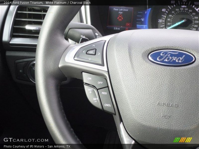 White Platinum / Charcoal Black 2014 Ford Fusion Titanium