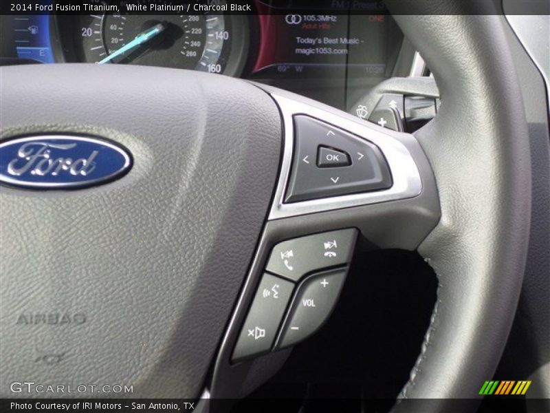 White Platinum / Charcoal Black 2014 Ford Fusion Titanium