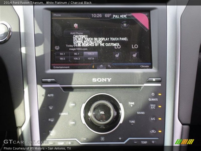 White Platinum / Charcoal Black 2014 Ford Fusion Titanium