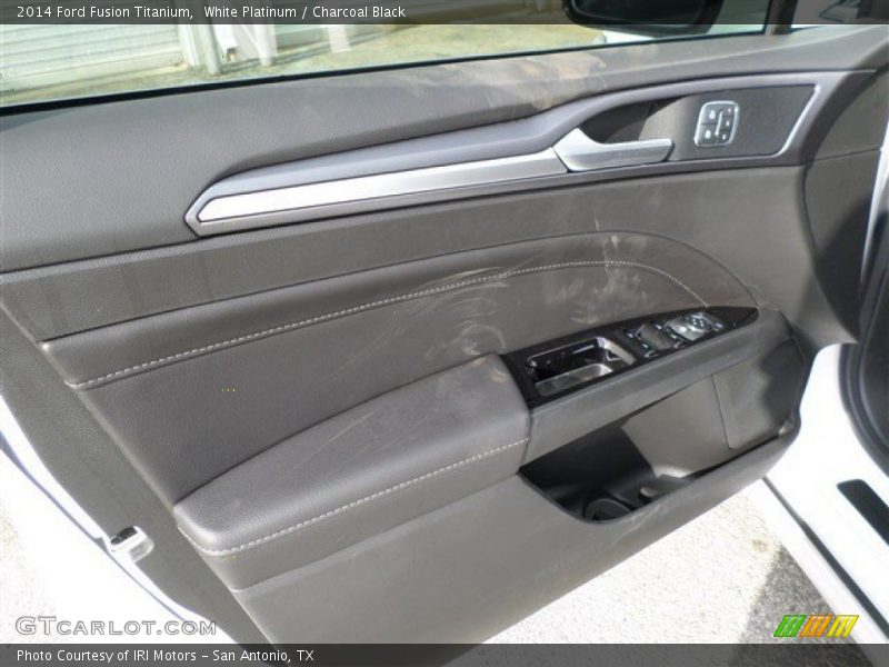 White Platinum / Charcoal Black 2014 Ford Fusion Titanium