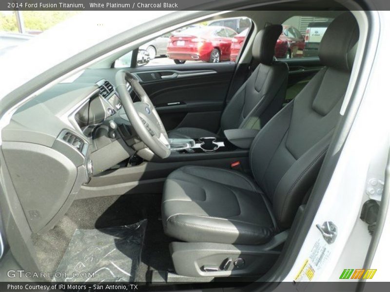 White Platinum / Charcoal Black 2014 Ford Fusion Titanium