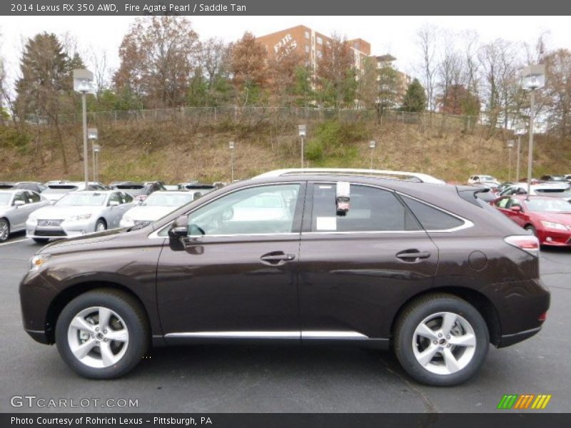 Fire Agate Pearl / Saddle Tan 2014 Lexus RX 350 AWD