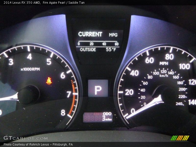 Fire Agate Pearl / Saddle Tan 2014 Lexus RX 350 AWD