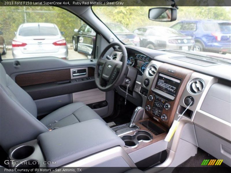 Ruby Red Metallic / Steel Gray 2013 Ford F150 Lariat SuperCrew 4x4