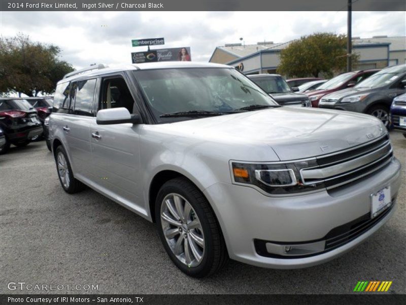 Ingot Silver / Charcoal Black 2014 Ford Flex Limited