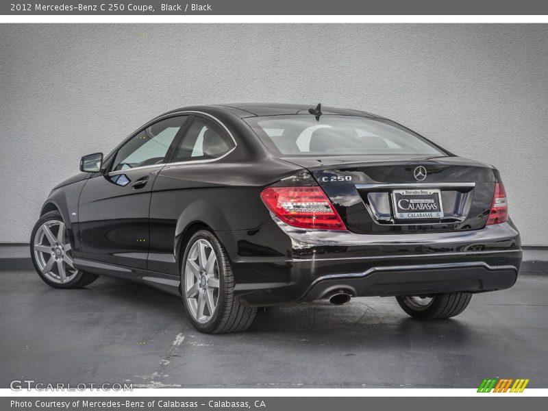 Black / Black 2012 Mercedes-Benz C 250 Coupe