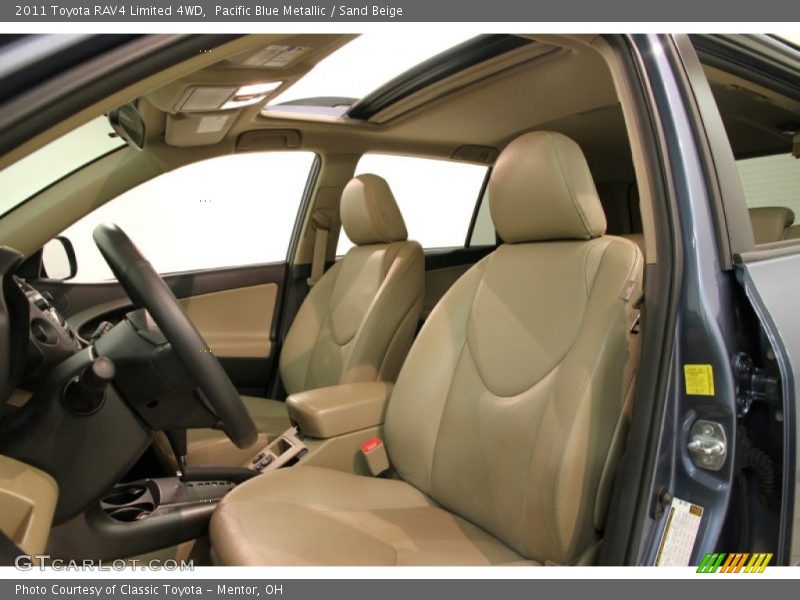 Pacific Blue Metallic / Sand Beige 2011 Toyota RAV4 Limited 4WD