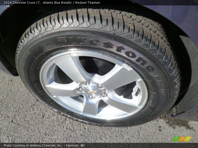 Atlantis Blue Metallic / Medium Titanium 2014 Chevrolet Cruze LT