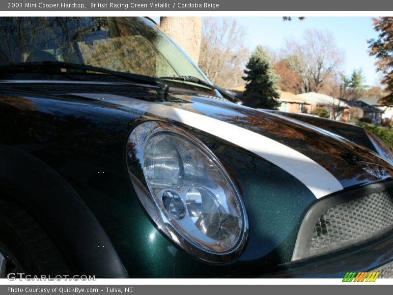 British Racing Green Metallic / Cordoba Beige 2003 Mini Cooper Hardtop