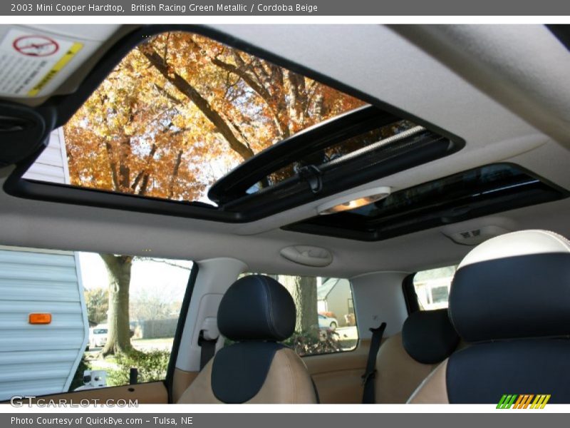 British Racing Green Metallic / Cordoba Beige 2003 Mini Cooper Hardtop