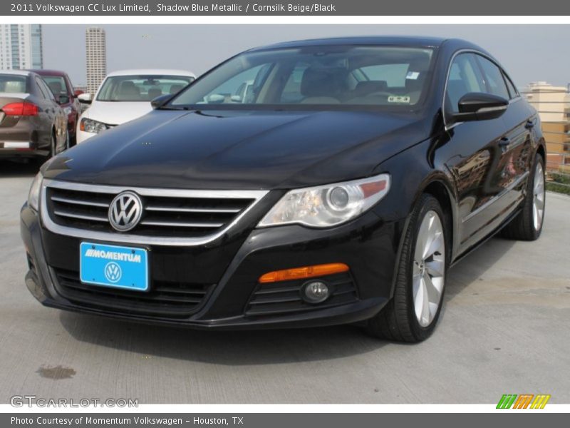 Shadow Blue Metallic / Cornsilk Beige/Black 2011 Volkswagen CC Lux Limited