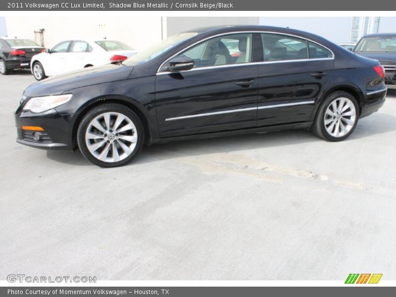 Shadow Blue Metallic / Cornsilk Beige/Black 2011 Volkswagen CC Lux Limited