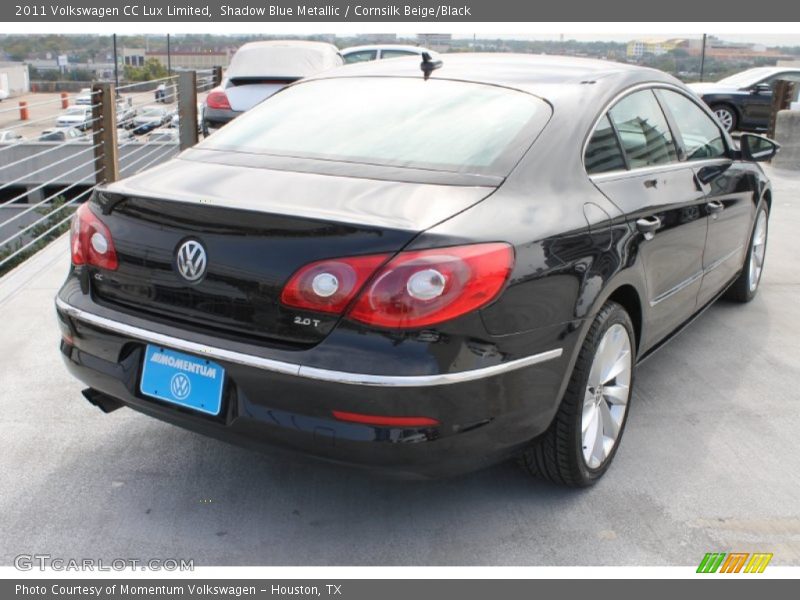 Shadow Blue Metallic / Cornsilk Beige/Black 2011 Volkswagen CC Lux Limited