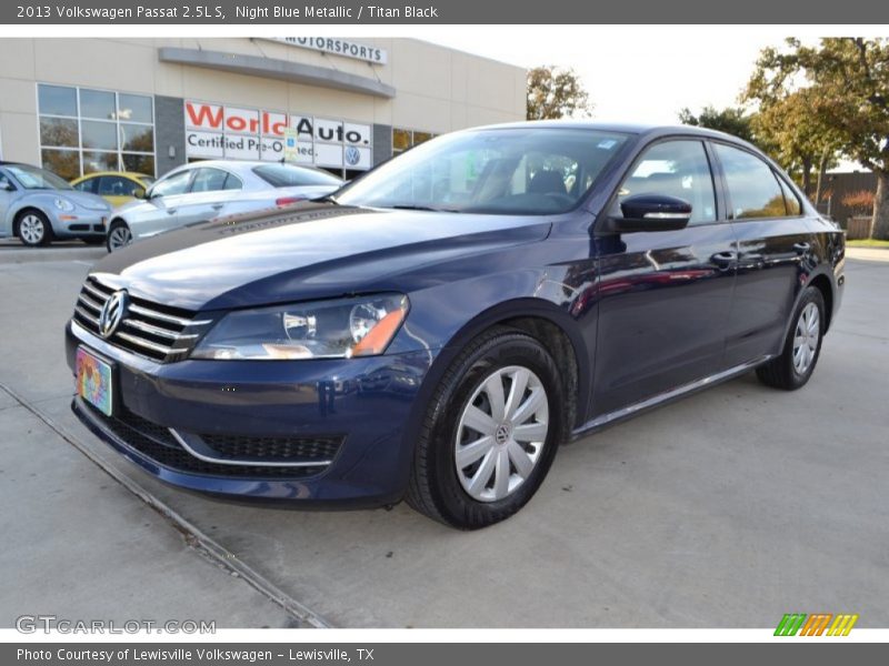 Night Blue Metallic / Titan Black 2013 Volkswagen Passat 2.5L S