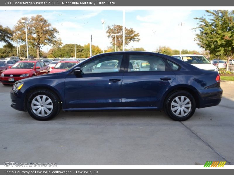 Night Blue Metallic / Titan Black 2013 Volkswagen Passat 2.5L S