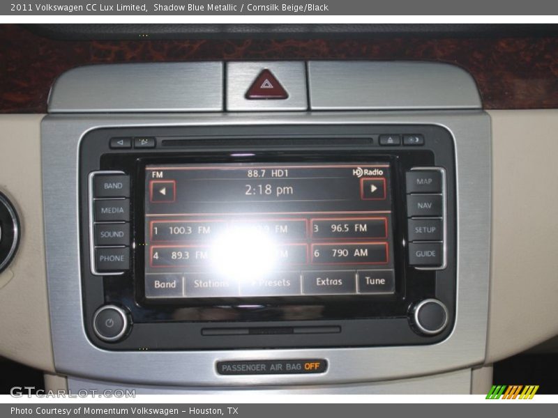 Shadow Blue Metallic / Cornsilk Beige/Black 2011 Volkswagen CC Lux Limited