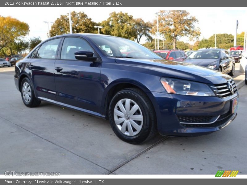 Night Blue Metallic / Titan Black 2013 Volkswagen Passat 2.5L S