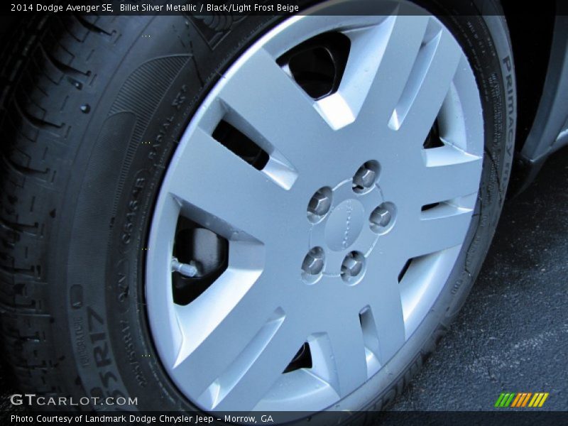 Billet Silver Metallic / Black/Light Frost Beige 2014 Dodge Avenger SE
