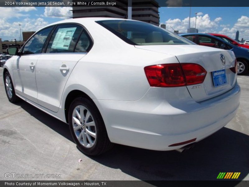 Pure White / Cornsilk Beige 2014 Volkswagen Jetta SE Sedan