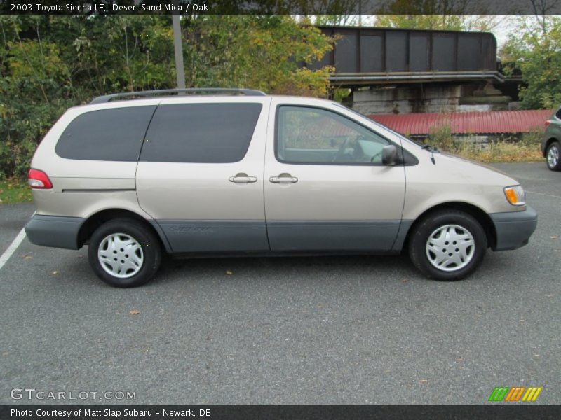 Desert Sand Mica / Oak 2003 Toyota Sienna LE