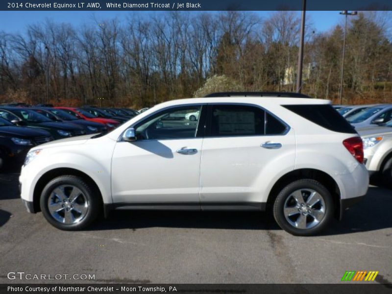 White Diamond Tricoat / Jet Black 2014 Chevrolet Equinox LT AWD