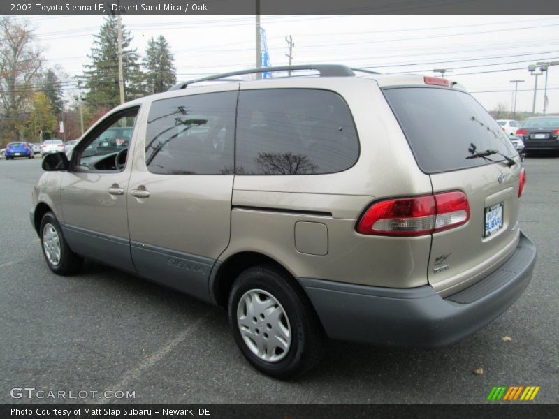 Desert Sand Mica / Oak 2003 Toyota Sienna LE