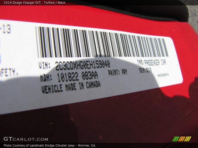 TorRed / Black 2014 Dodge Charger SXT