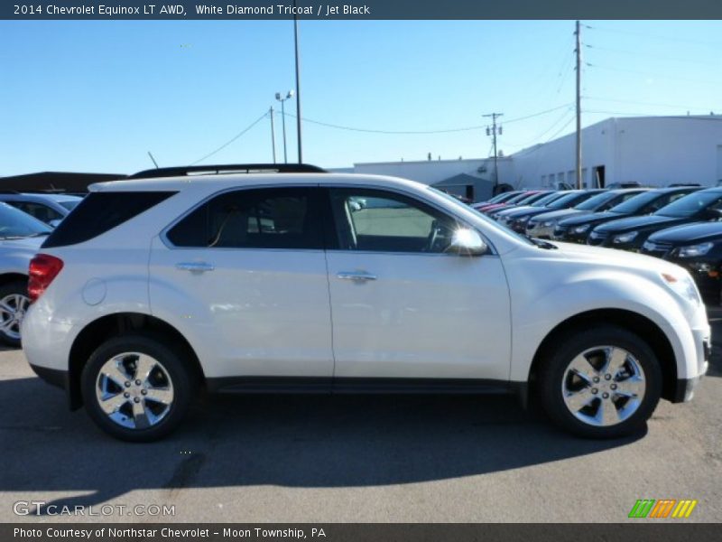 White Diamond Tricoat / Jet Black 2014 Chevrolet Equinox LT AWD
