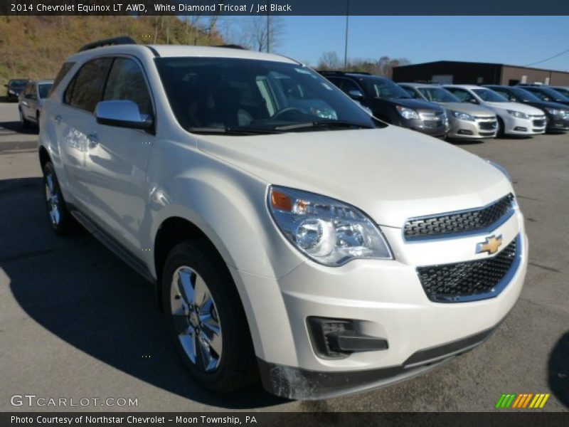 White Diamond Tricoat / Jet Black 2014 Chevrolet Equinox LT AWD