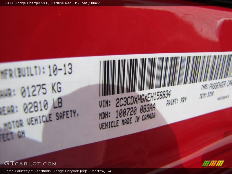 Redline Red Tri-Coat / Black 2014 Dodge Charger SXT