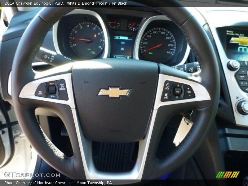 White Diamond Tricoat / Jet Black 2014 Chevrolet Equinox LT AWD
