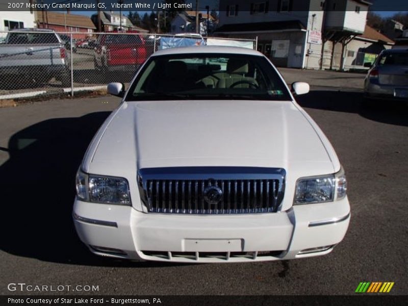Vibrant White / Light Camel 2007 Mercury Grand Marquis GS