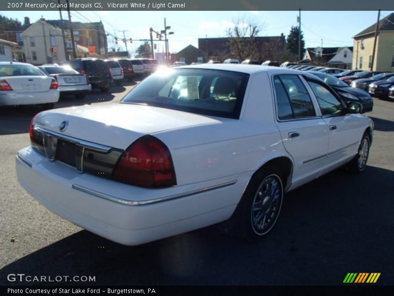 Vibrant White / Light Camel 2007 Mercury Grand Marquis GS