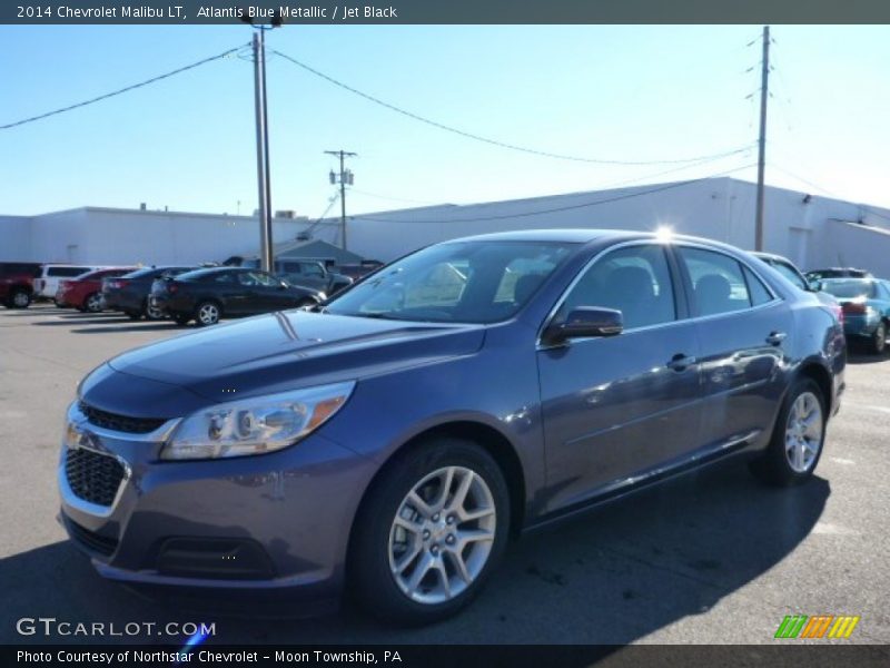 Atlantis Blue Metallic / Jet Black 2014 Chevrolet Malibu LT