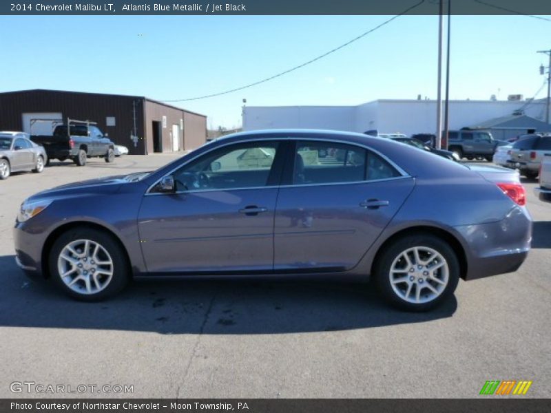 Atlantis Blue Metallic / Jet Black 2014 Chevrolet Malibu LT