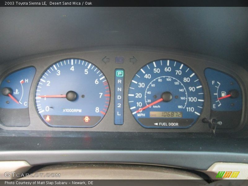 Desert Sand Mica / Oak 2003 Toyota Sienna LE