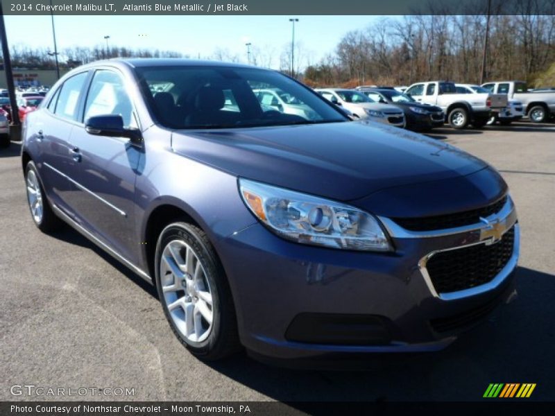 Atlantis Blue Metallic / Jet Black 2014 Chevrolet Malibu LT