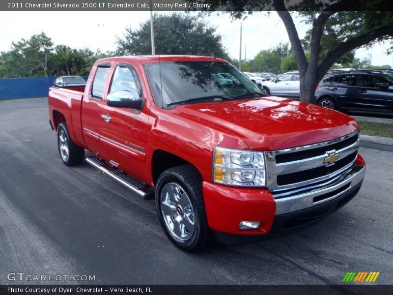 Victory Red / Ebony 2011 Chevrolet Silverado 1500 LT Extended Cab