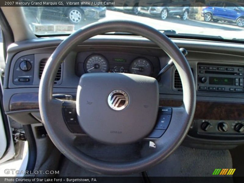 Vibrant White / Light Camel 2007 Mercury Grand Marquis GS