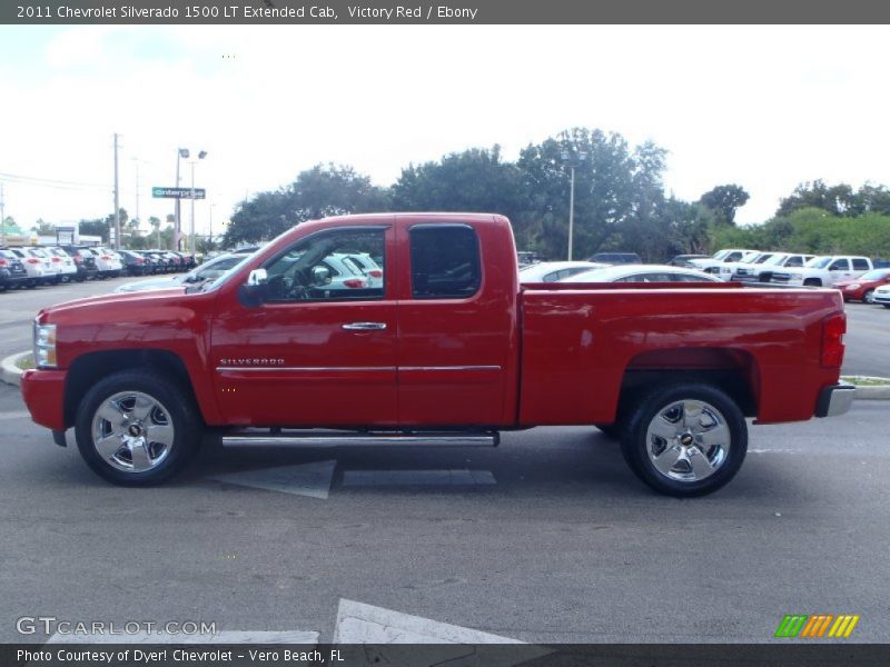Victory Red / Ebony 2011 Chevrolet Silverado 1500 LT Extended Cab