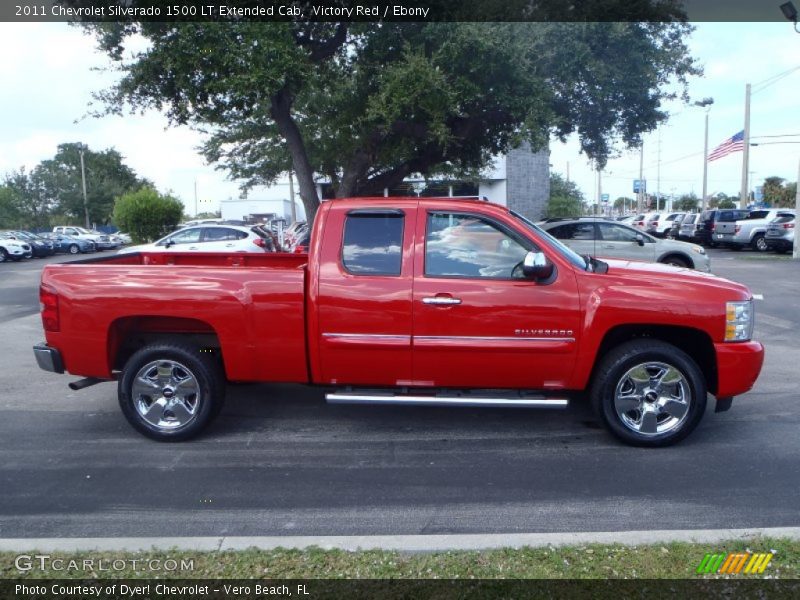 Victory Red / Ebony 2011 Chevrolet Silverado 1500 LT Extended Cab