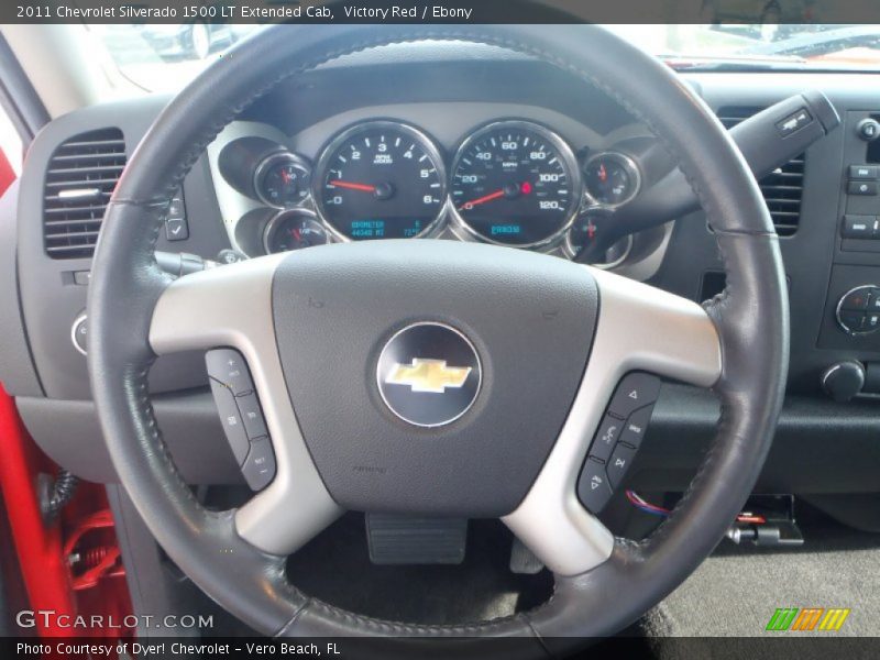 Victory Red / Ebony 2011 Chevrolet Silverado 1500 LT Extended Cab