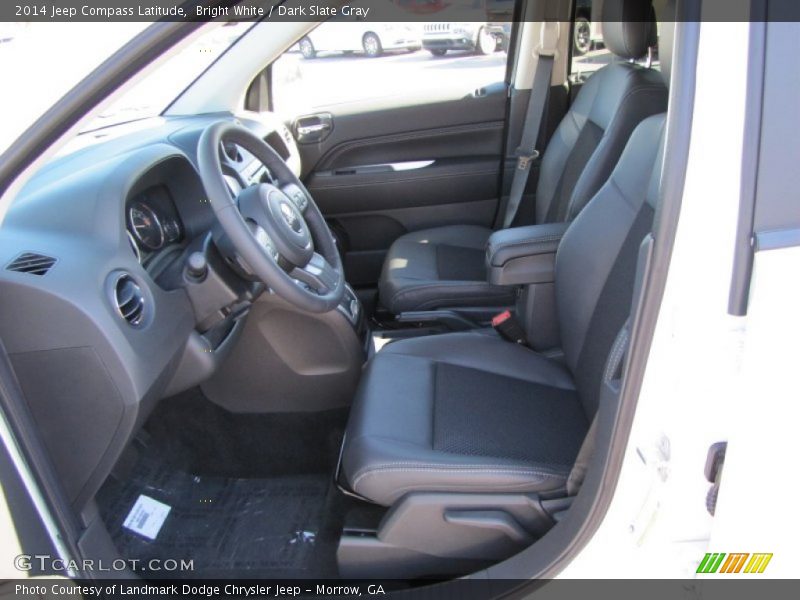 Bright White / Dark Slate Gray 2014 Jeep Compass Latitude