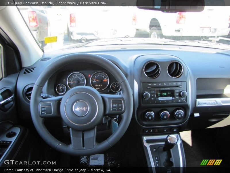 Bright White / Dark Slate Gray 2014 Jeep Compass Latitude