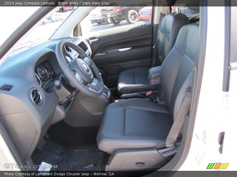 Bright White / Dark Slate Gray 2014 Jeep Compass Latitude